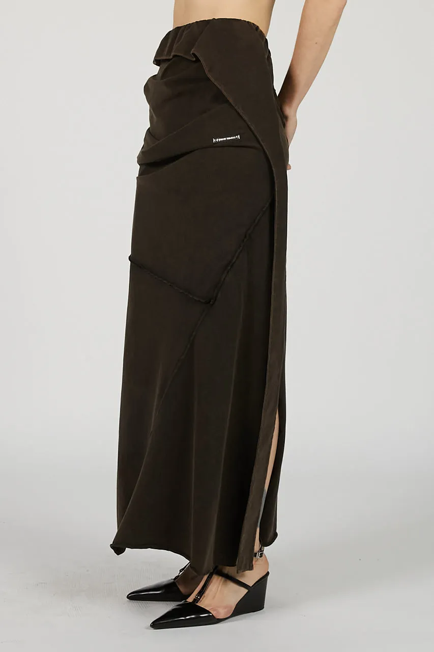 Layered Asymmetrical Drape Skirt - 2025 SUMMER