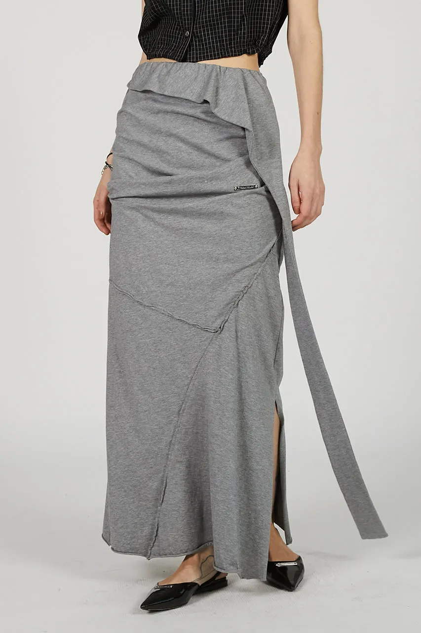 Layered Asymmetrical Drape Skirt - 2025 SUMMER
