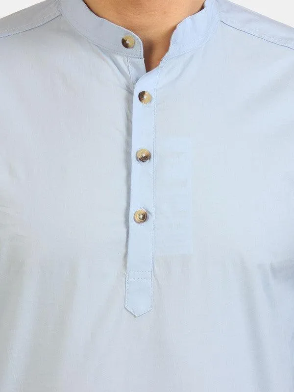 Life Roads full sleeve casual sky blue cotton shirt for Men and boys