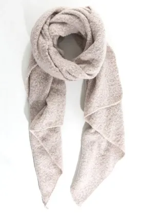Light Pink Asymmetric Blanket Scarf