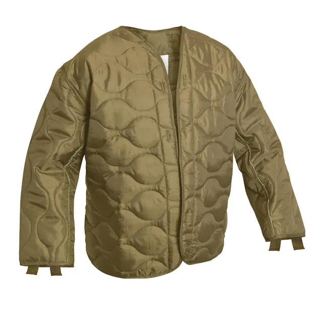 M-65 Military Field Jacket Quilted Coat Liner, OD Green & Coyote Brown