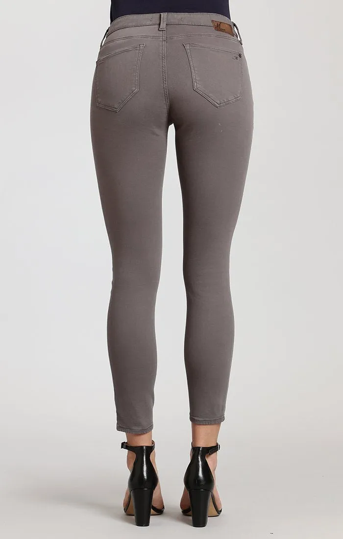 Mavi Adriana Ankle Super Skinny in Granite Grey Twill