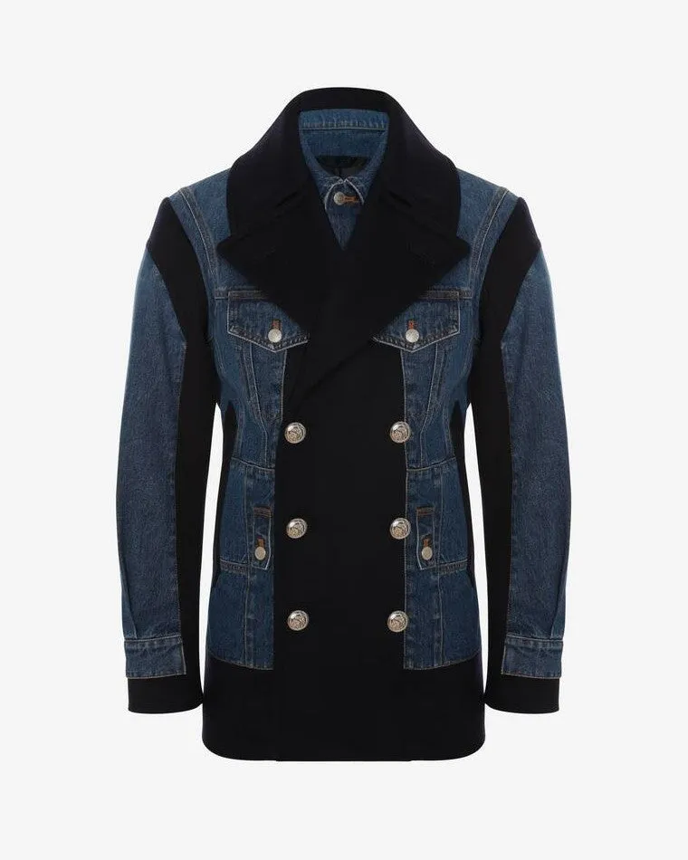 Men's Hybrid Peacoat in Navy