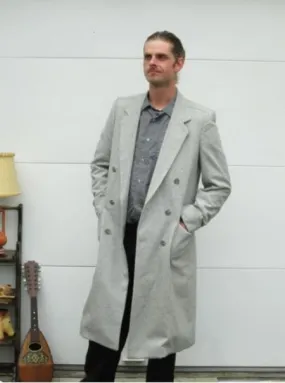 Mens Light grey overcoat - Wool Topcoat