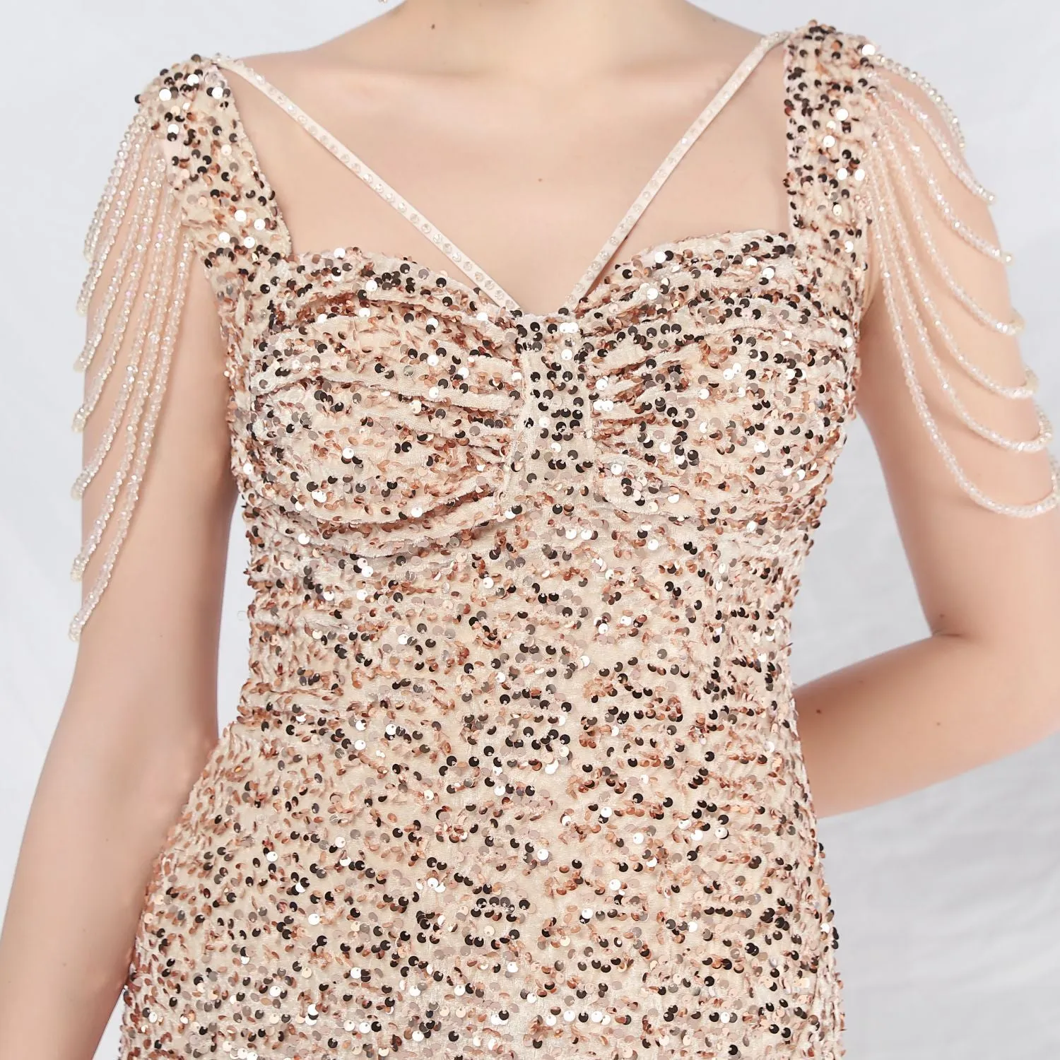 Metis-31828-Velvet Backed Beaded Formal Dress