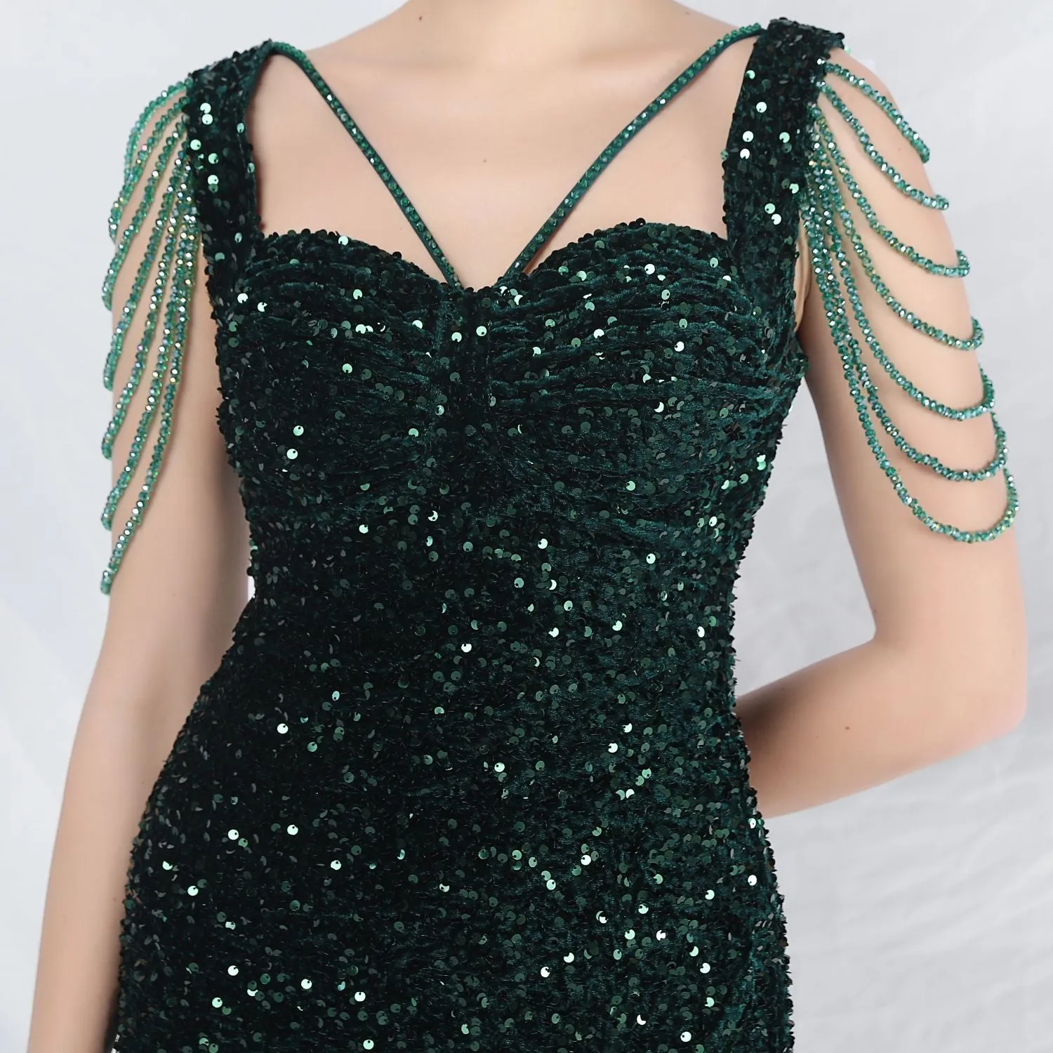 Metis-31828-Velvet Backed Beaded Formal Dress