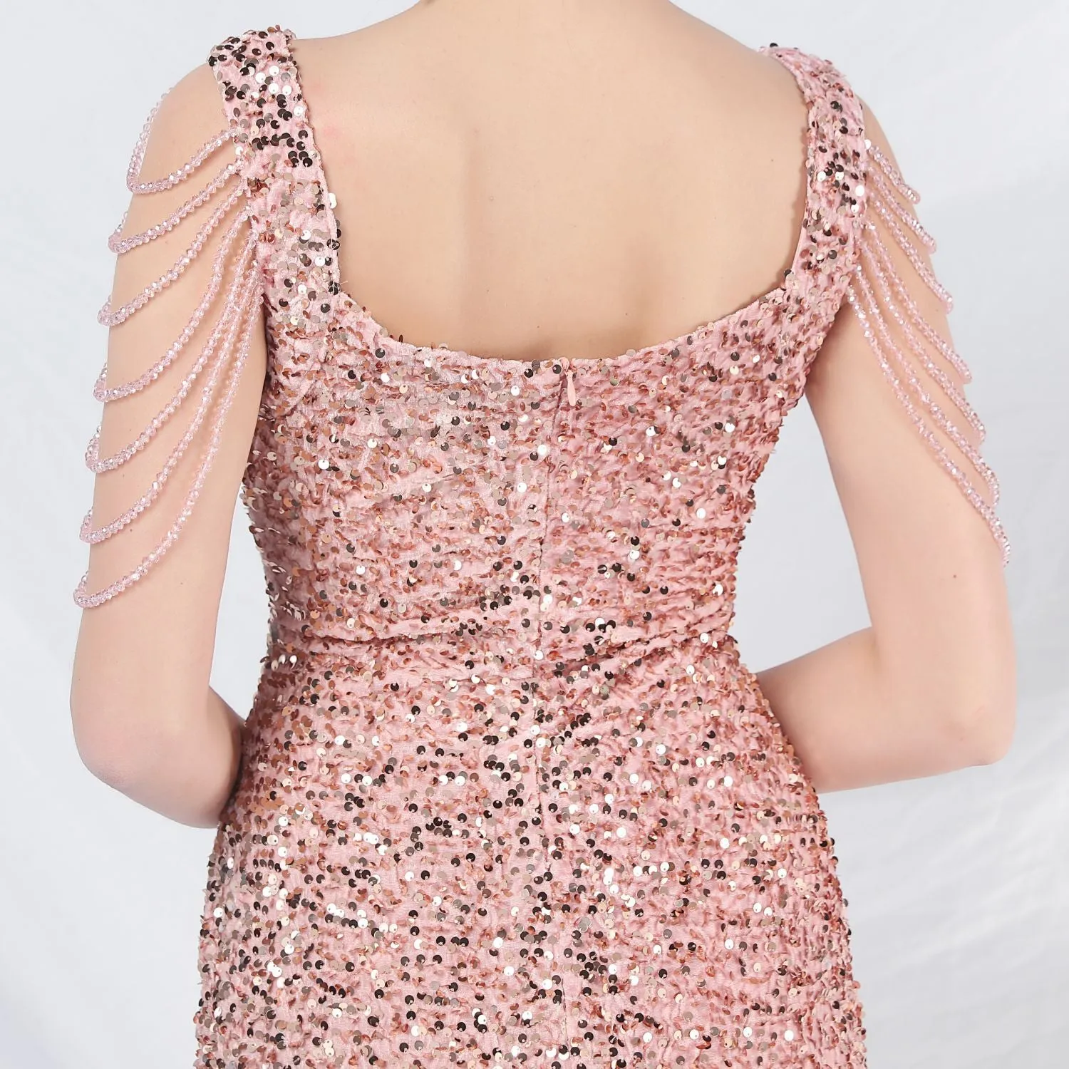 Metis-31828-Velvet Backed Beaded Formal Dress