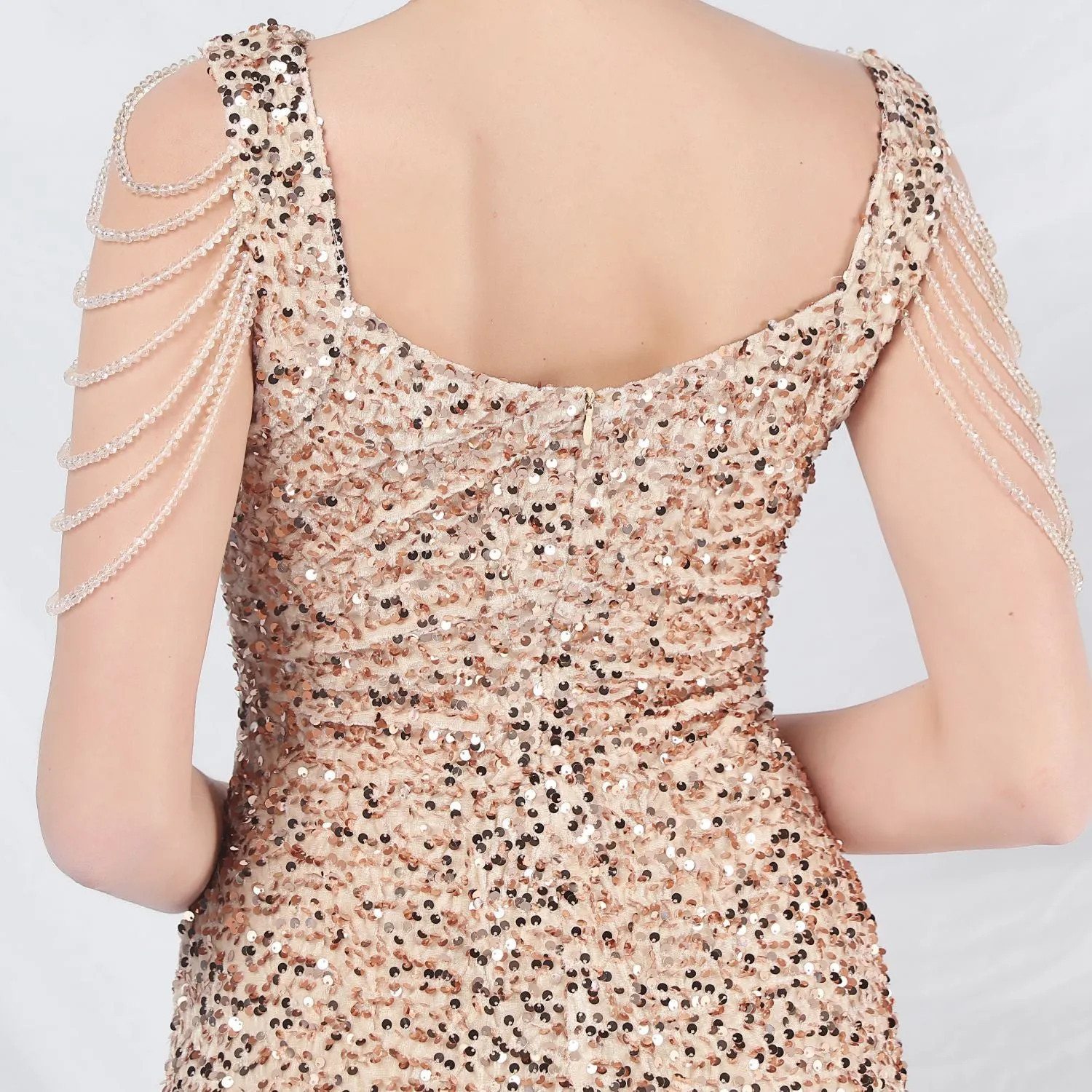 Metis-31828-Velvet Backed Beaded Formal Dress