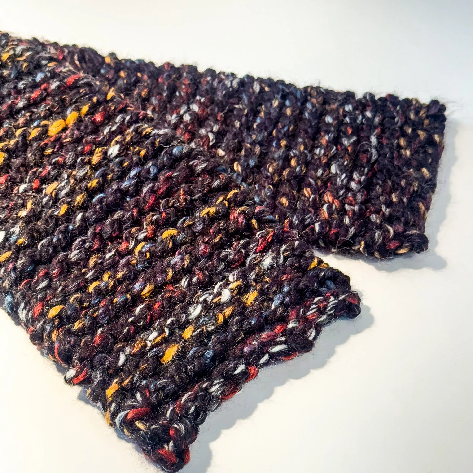 Midnight Hand Knit Scarf
