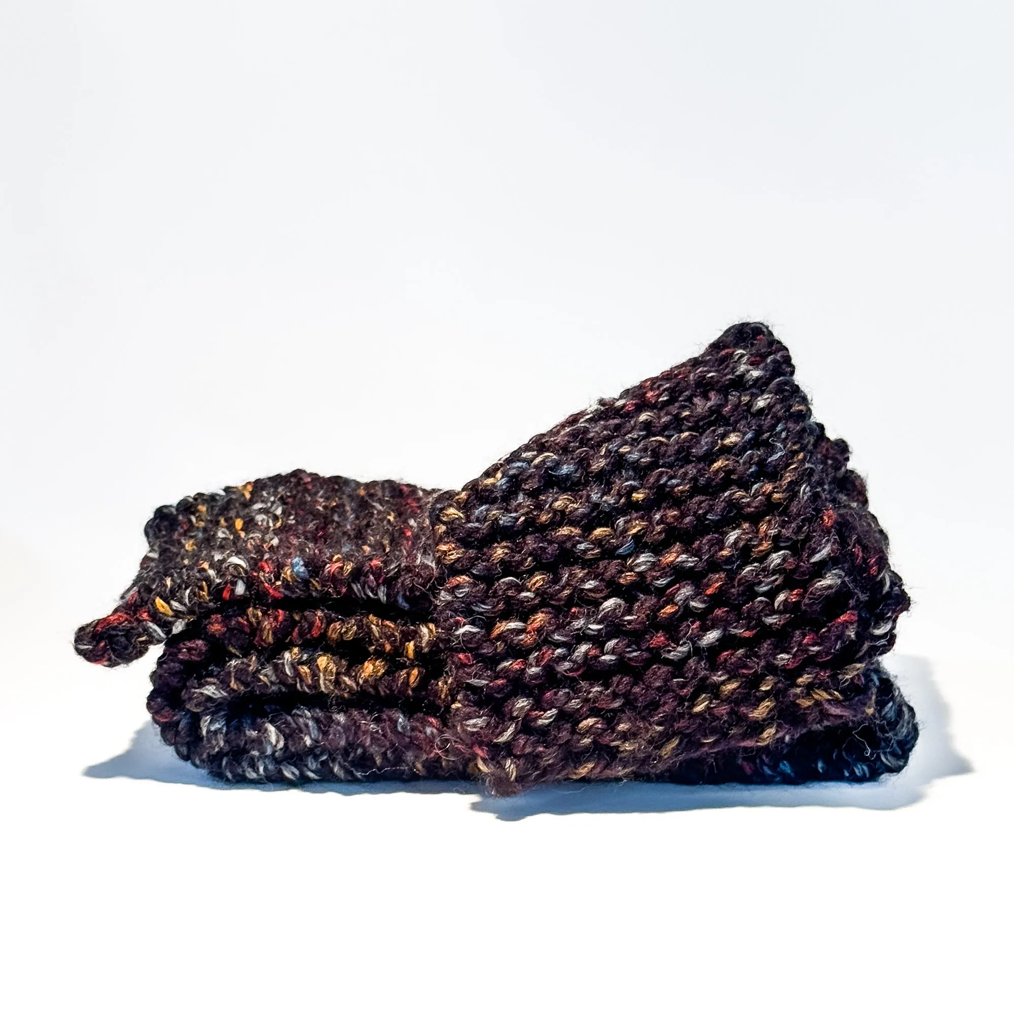 Midnight Hand Knit Scarf