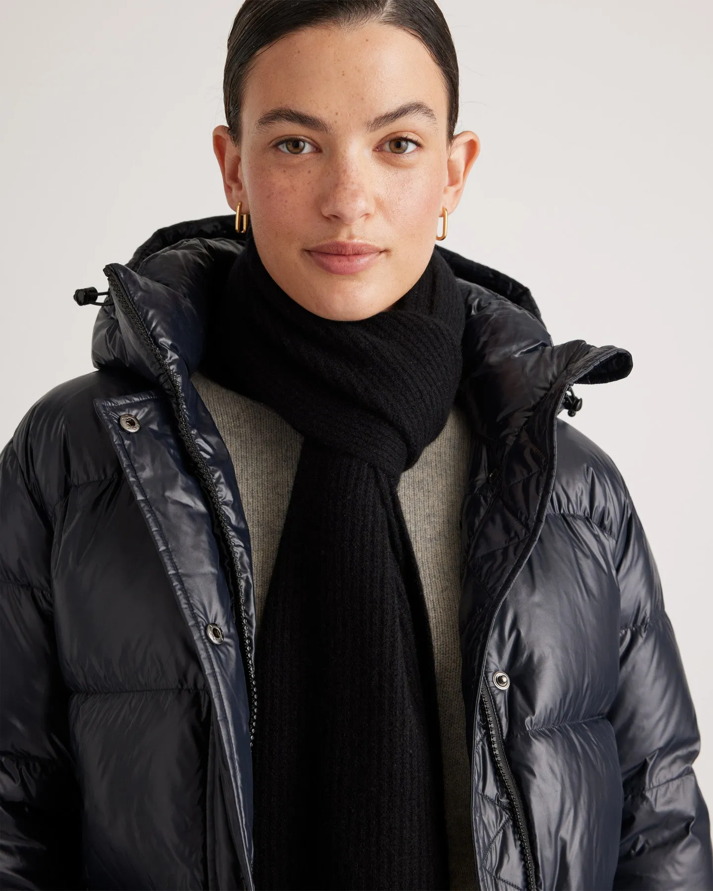 Mongolian Cashmere Ribbed Scarf