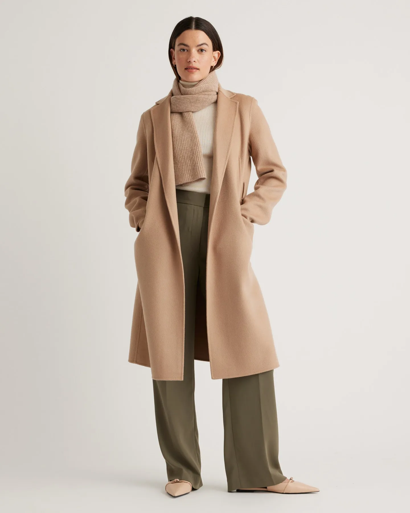 Mongolian Cashmere Ribbed Scarf