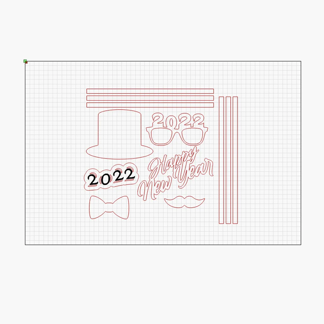 New Year's Eve Photo Kit - SVG File for New Year's Eve Party