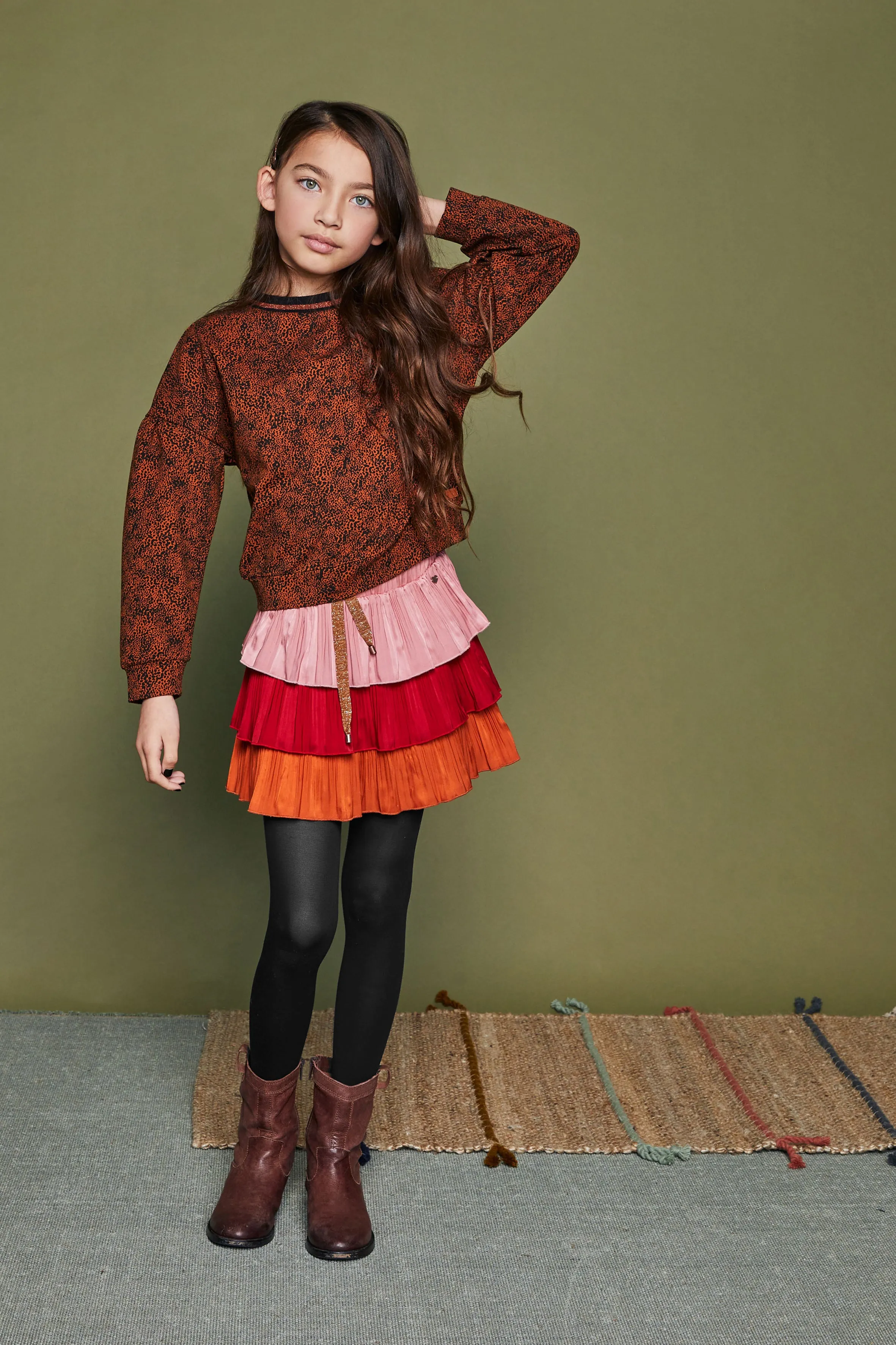 NoNo Nik 3 layered skirt with plissee