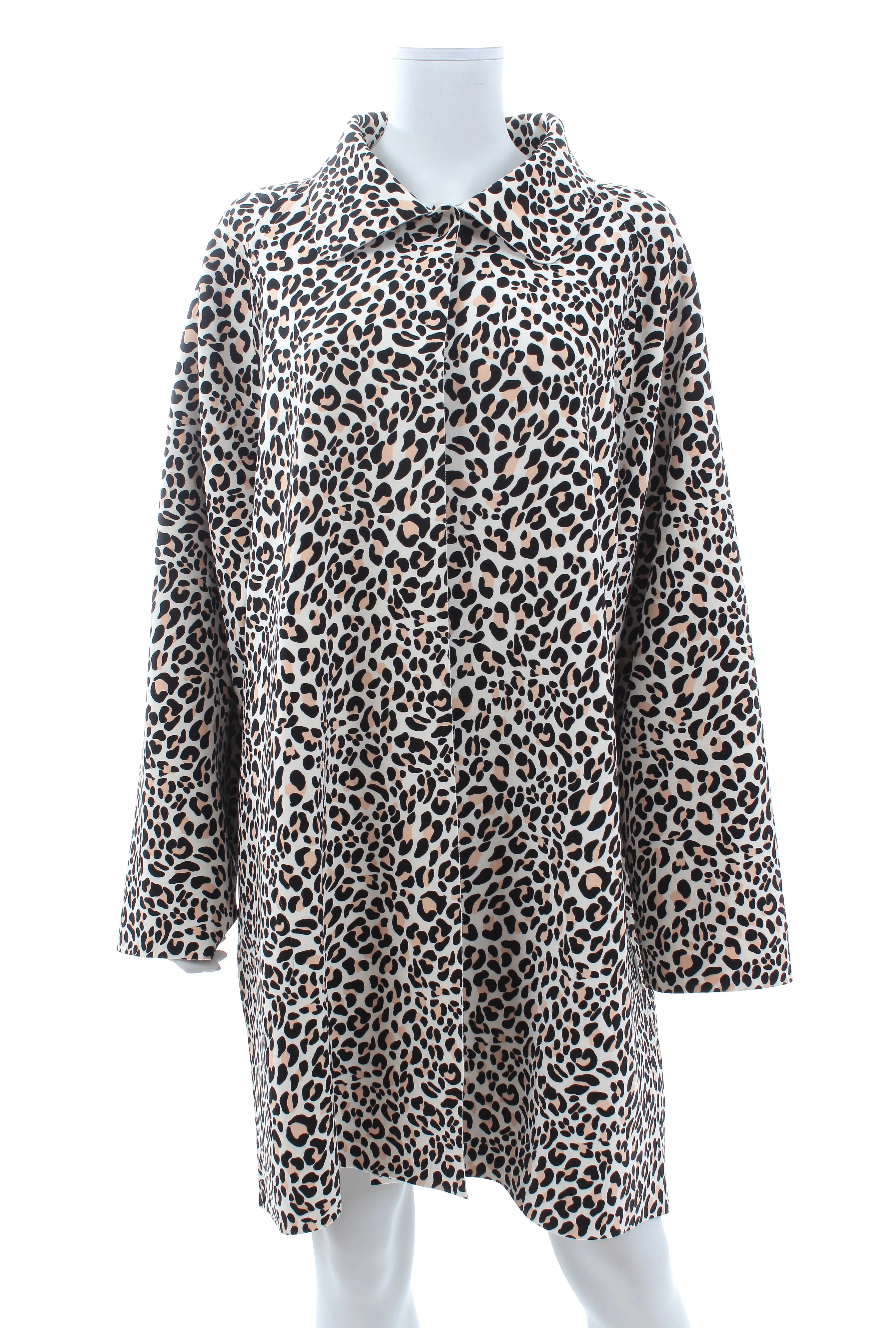 Norma Kamali Leopard Printed Overcoat