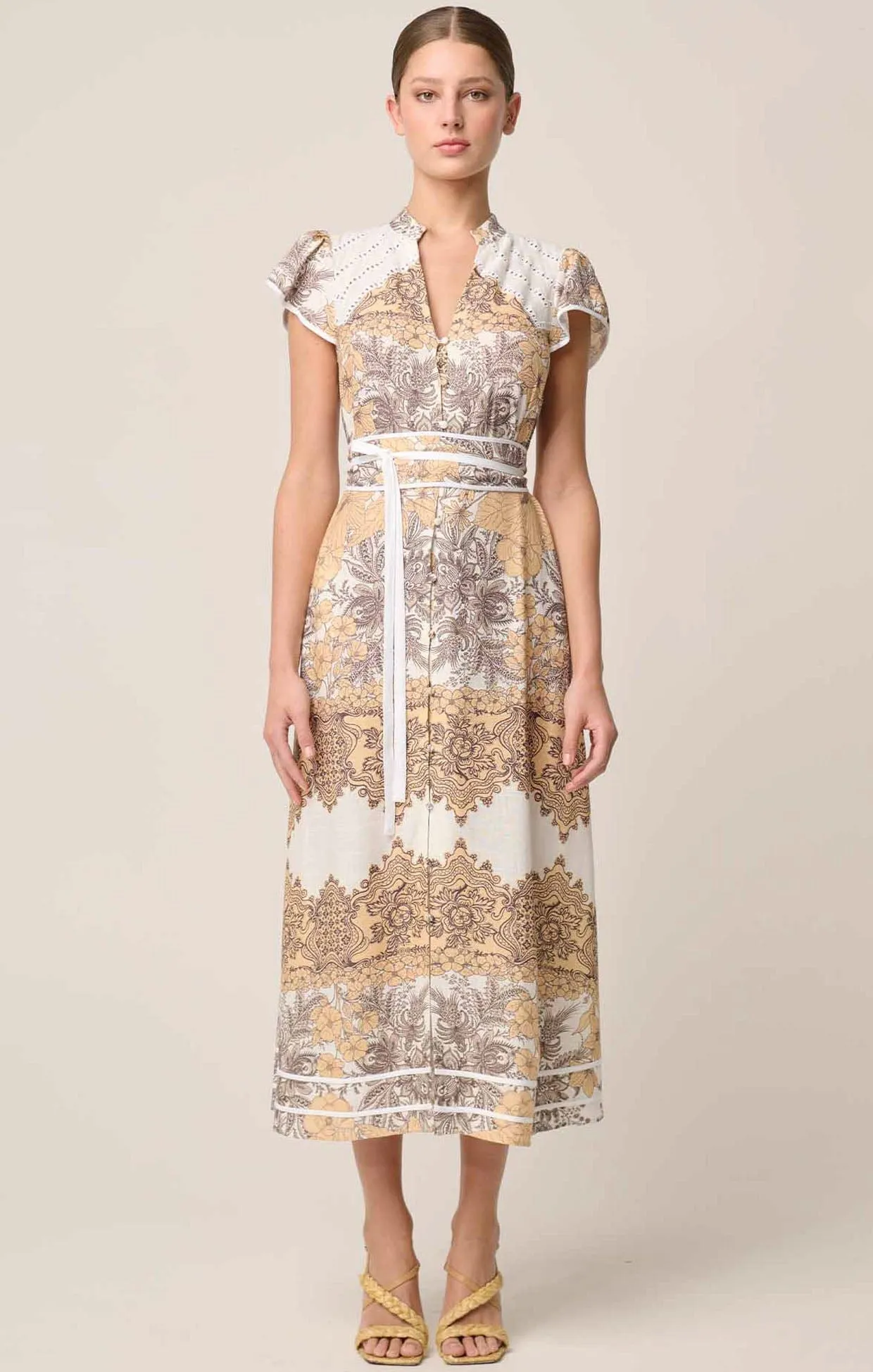 NOVIA EMBROIDERED MAXI DRESS