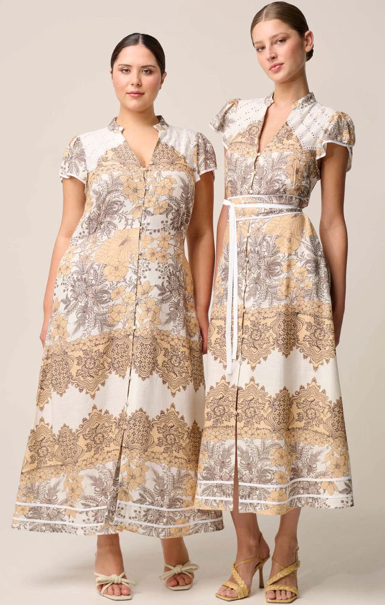 NOVIA EMBROIDERED MAXI DRESS