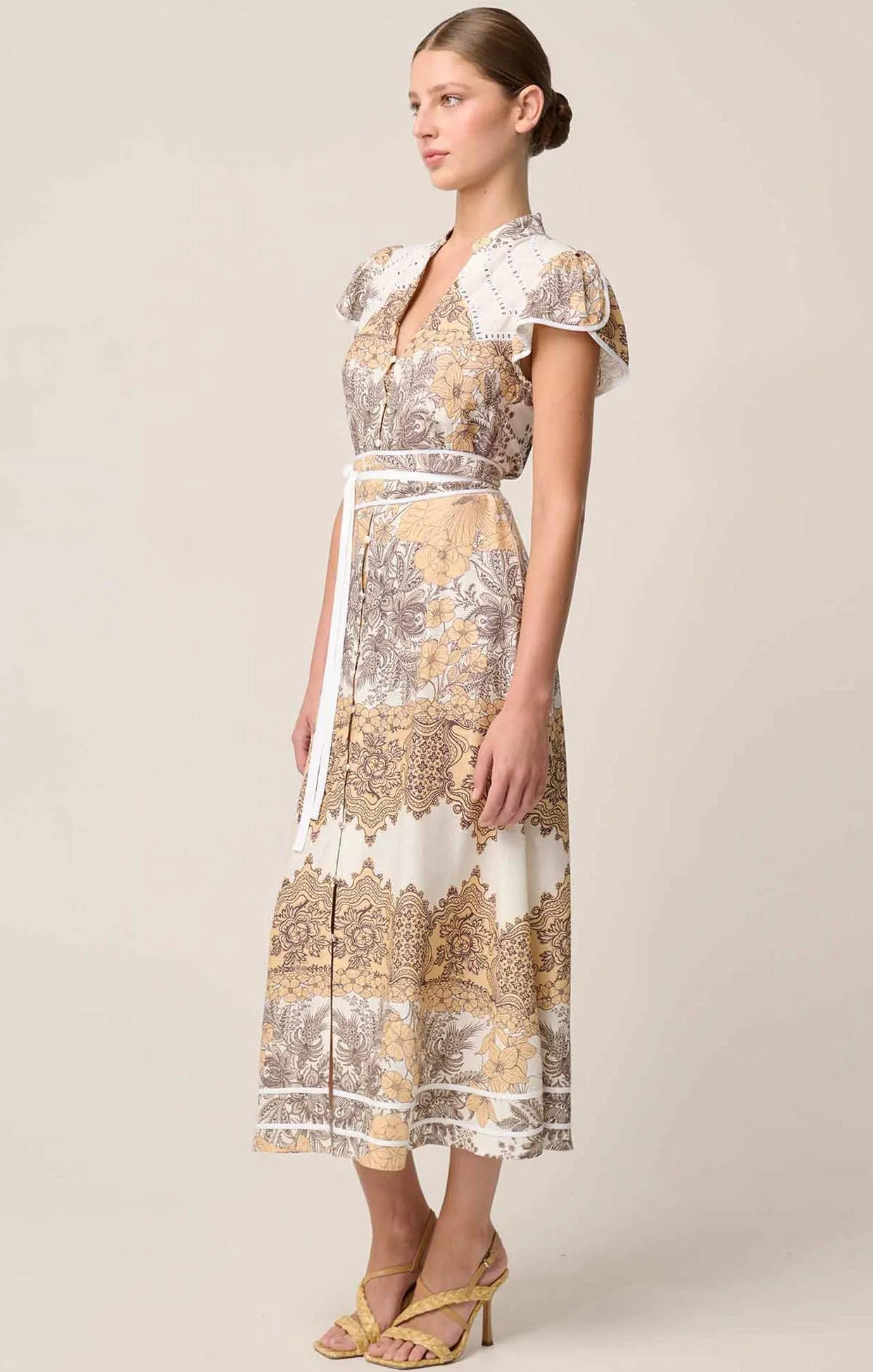 NOVIA EMBROIDERED MAXI DRESS