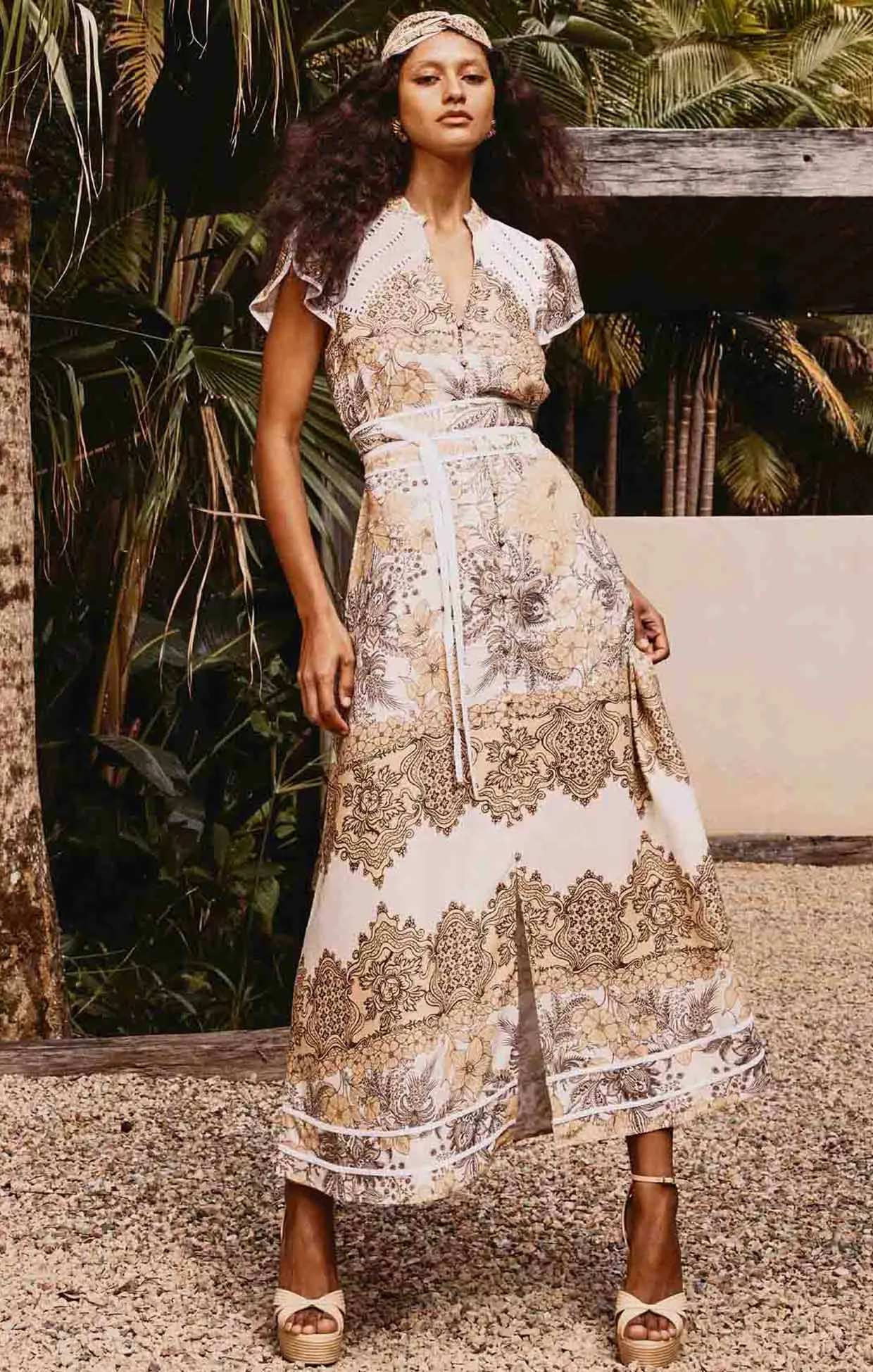 NOVIA EMBROIDERED MAXI DRESS