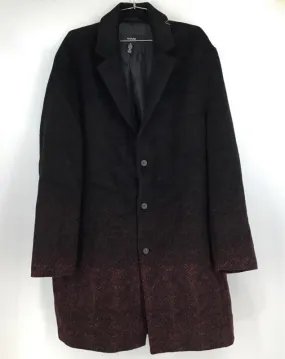 NWT Alfani Men's Cherry Candy Herringbone Single-Breasted Overcoat - Size 2XL