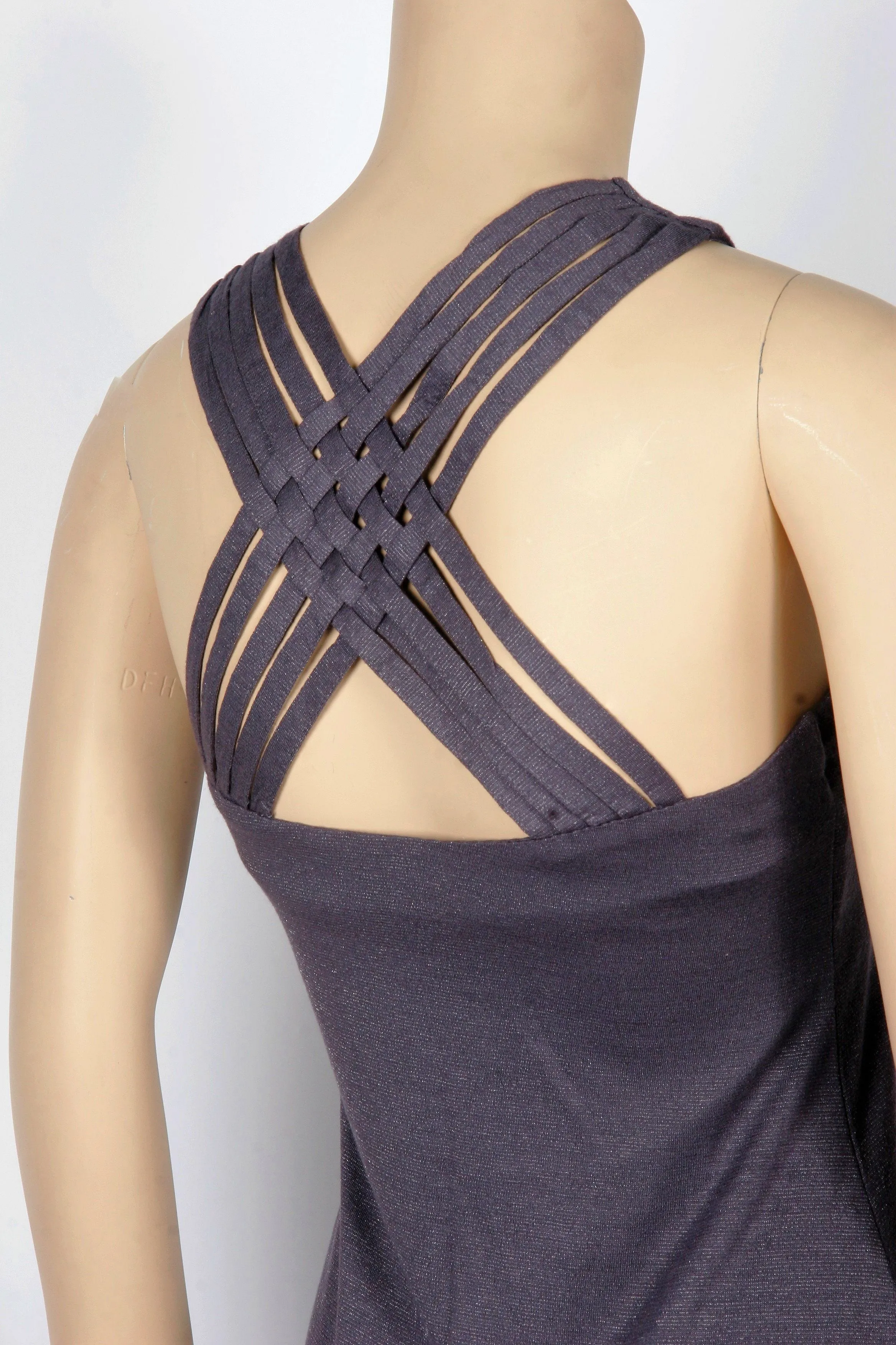 NWT Kardashian Kollection Gray Woven Mini Dress-Size X-Small
