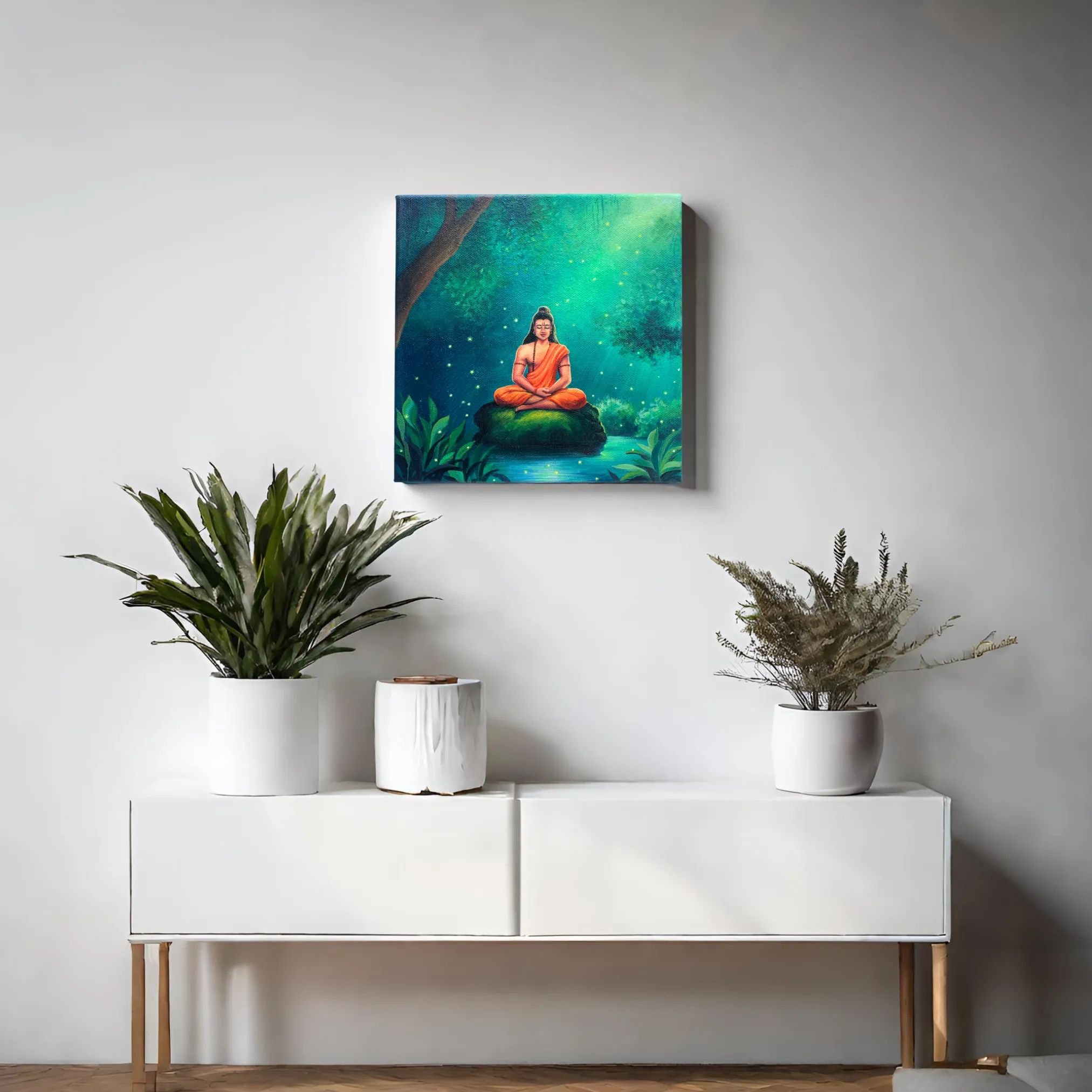 Original Acrylic Painting of Lord Ram | Handcrafted Home Decor