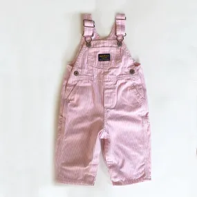 Osh Kosh Pail Pink Hickory Stripe Overall size 9 months