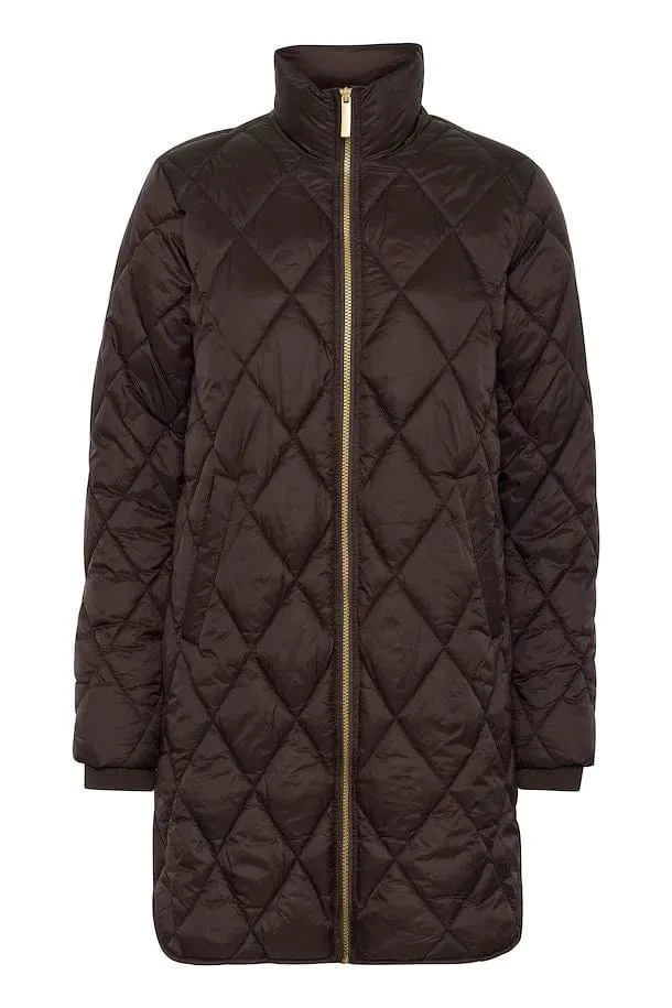 Part Two OlilasPW Quilted Coat in Chocolate Torte