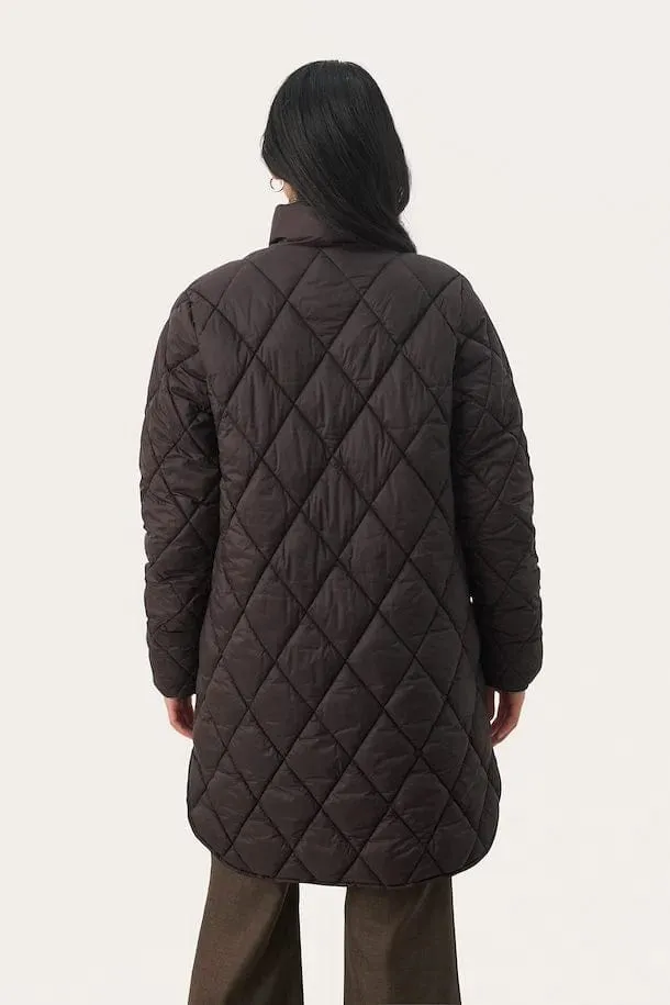 Part Two OlilasPW Quilted Coat in Chocolate Torte