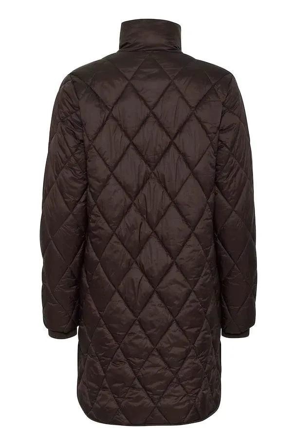 Part Two OlilasPW Quilted Coat in Chocolate Torte