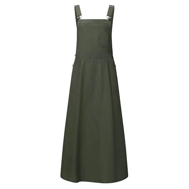 Passion Square Collar Maxi Overall Dress
