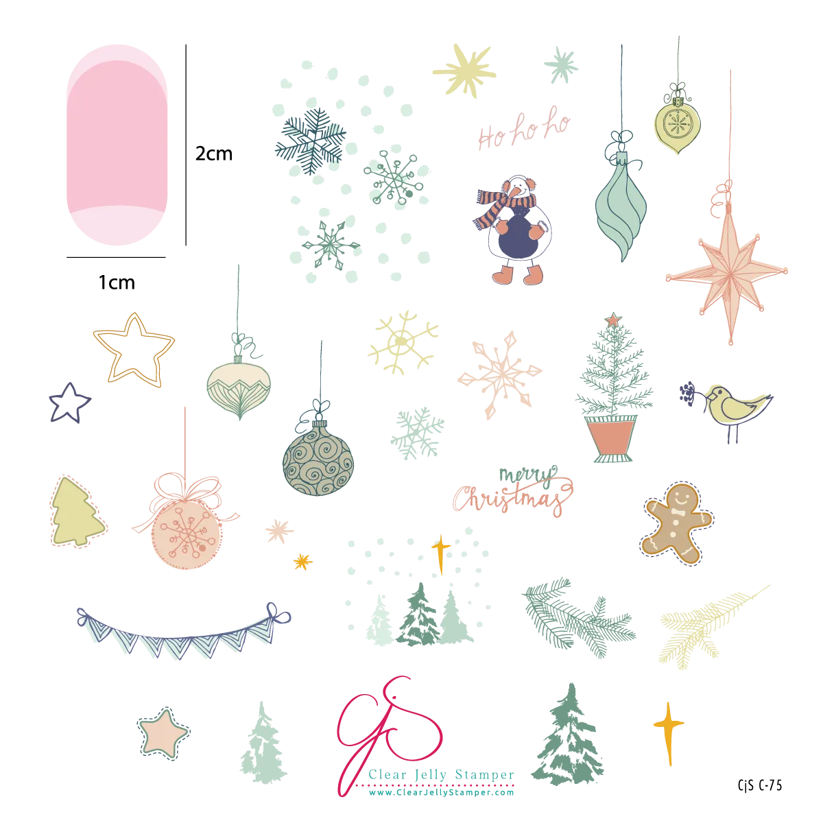 Patchwork Holiday (CjSC-75) Steel Nail Art Stamping Plate