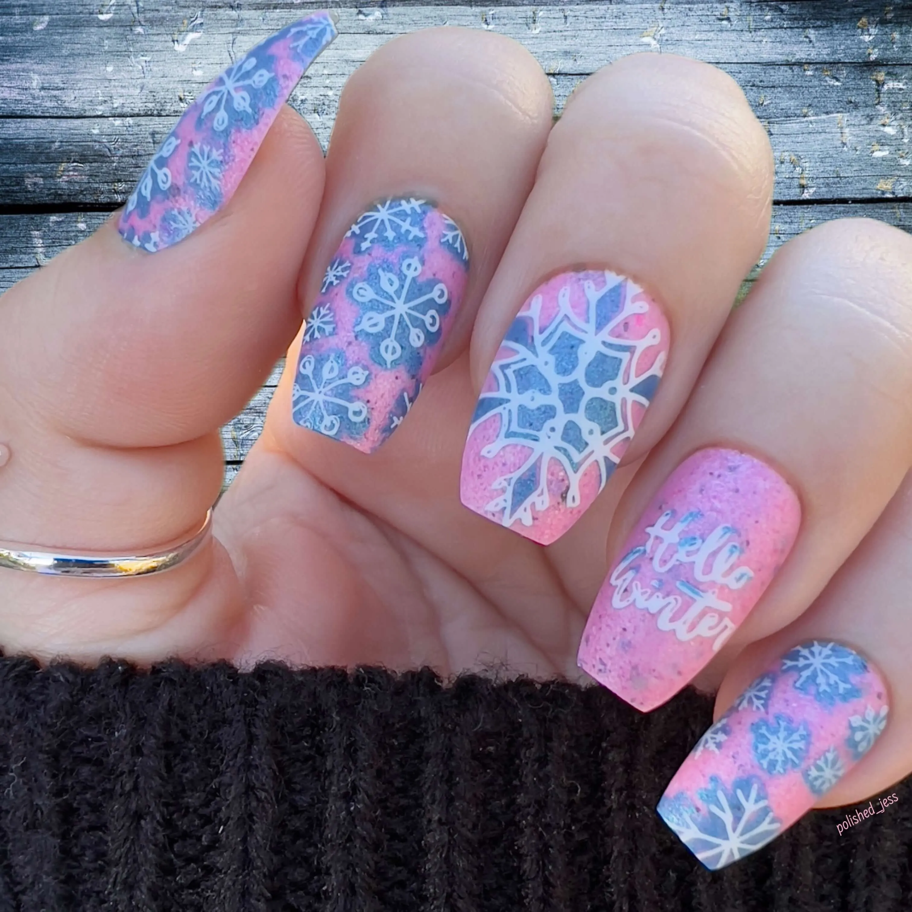 Perfectly Imperfect (CjS-328) Steel Nail Art Layered Stamping Plate