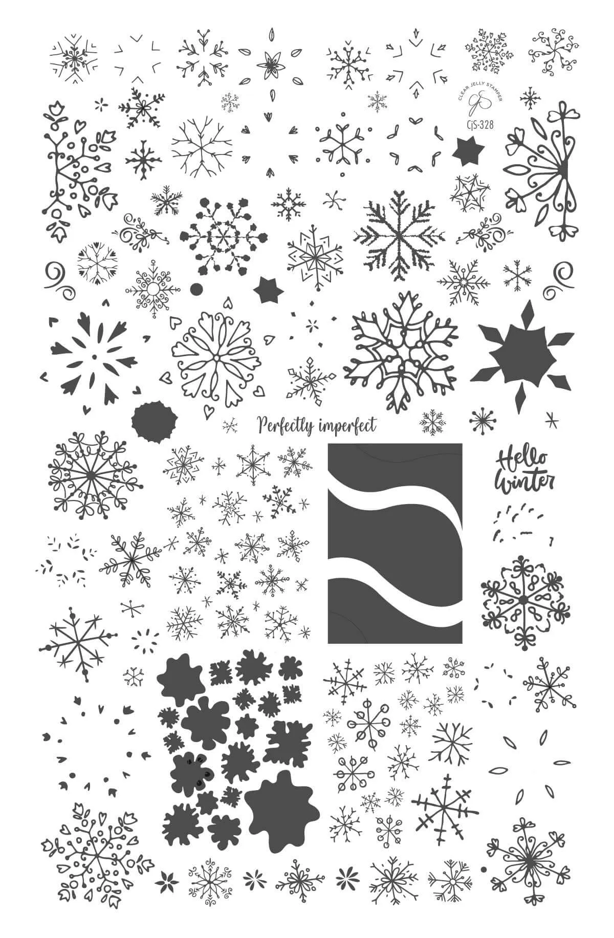 Perfectly Imperfect (CjS-328) Steel Nail Art Layered Stamping Plate