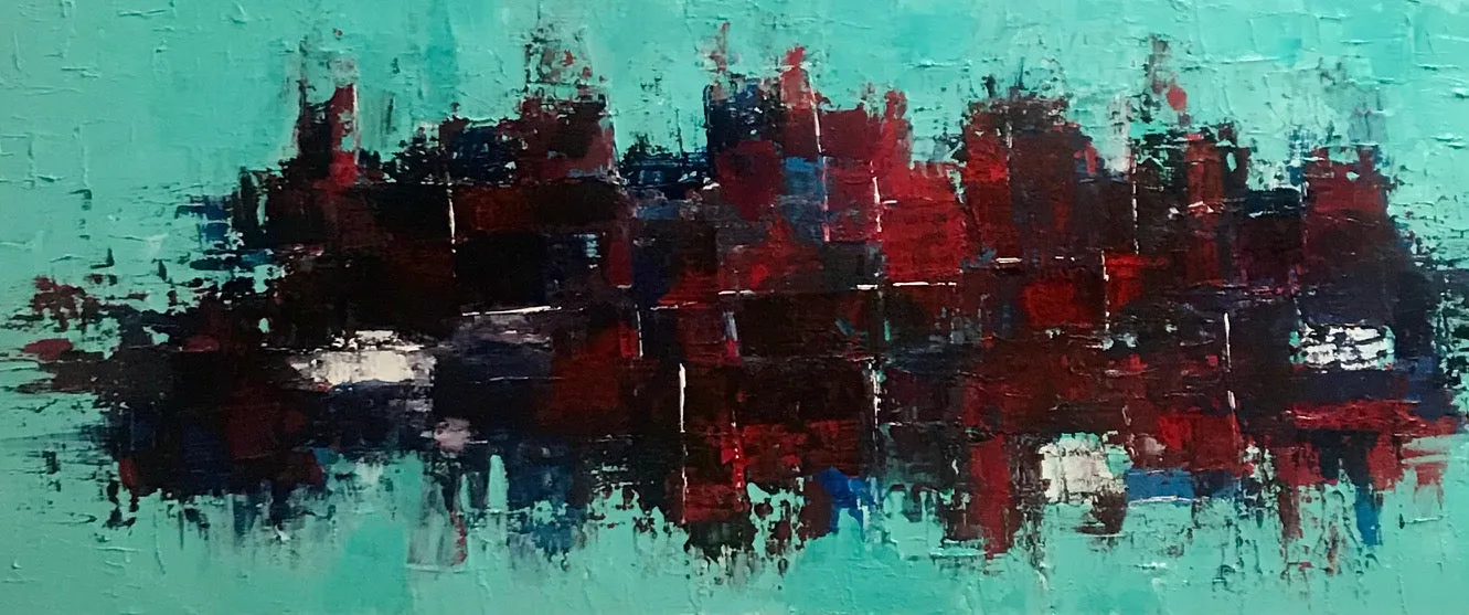 "Urban Life" Original Painting on Canvas