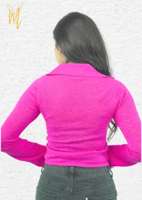 Rasberry Pink Peek a Boo Shirt
