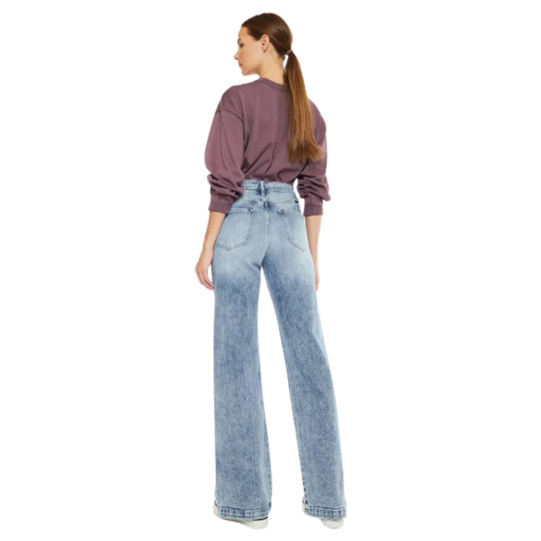Roxana Ultra High Rise 90's Flare Jeans - KC7889M-OP