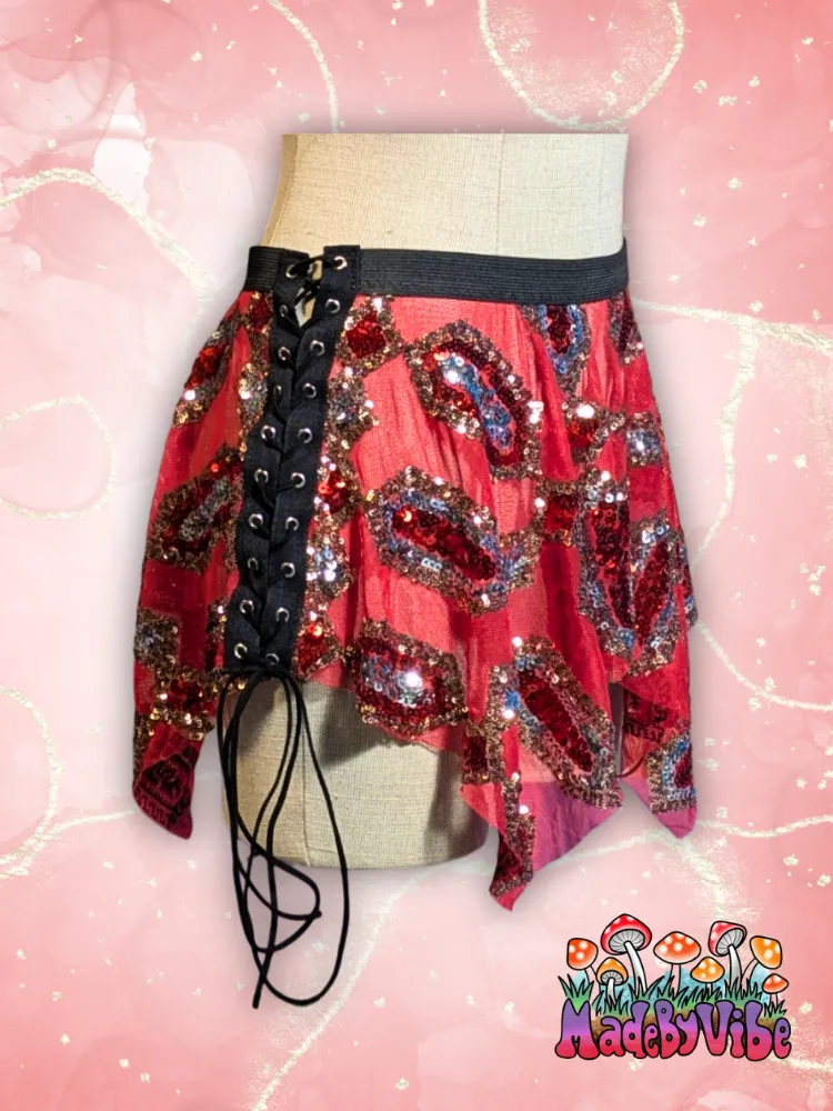 Royal Ruby Pixie Skirt - Ready to Ship