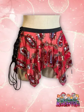 Royal Ruby Pixie Skirt - Ready to Ship