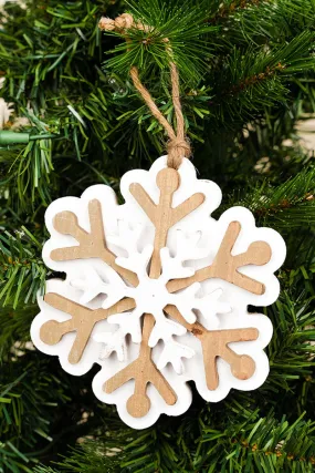 SALE 50% OFF! 6 x 5.25 Only Have Ice For You Snowflake Wood Ornament