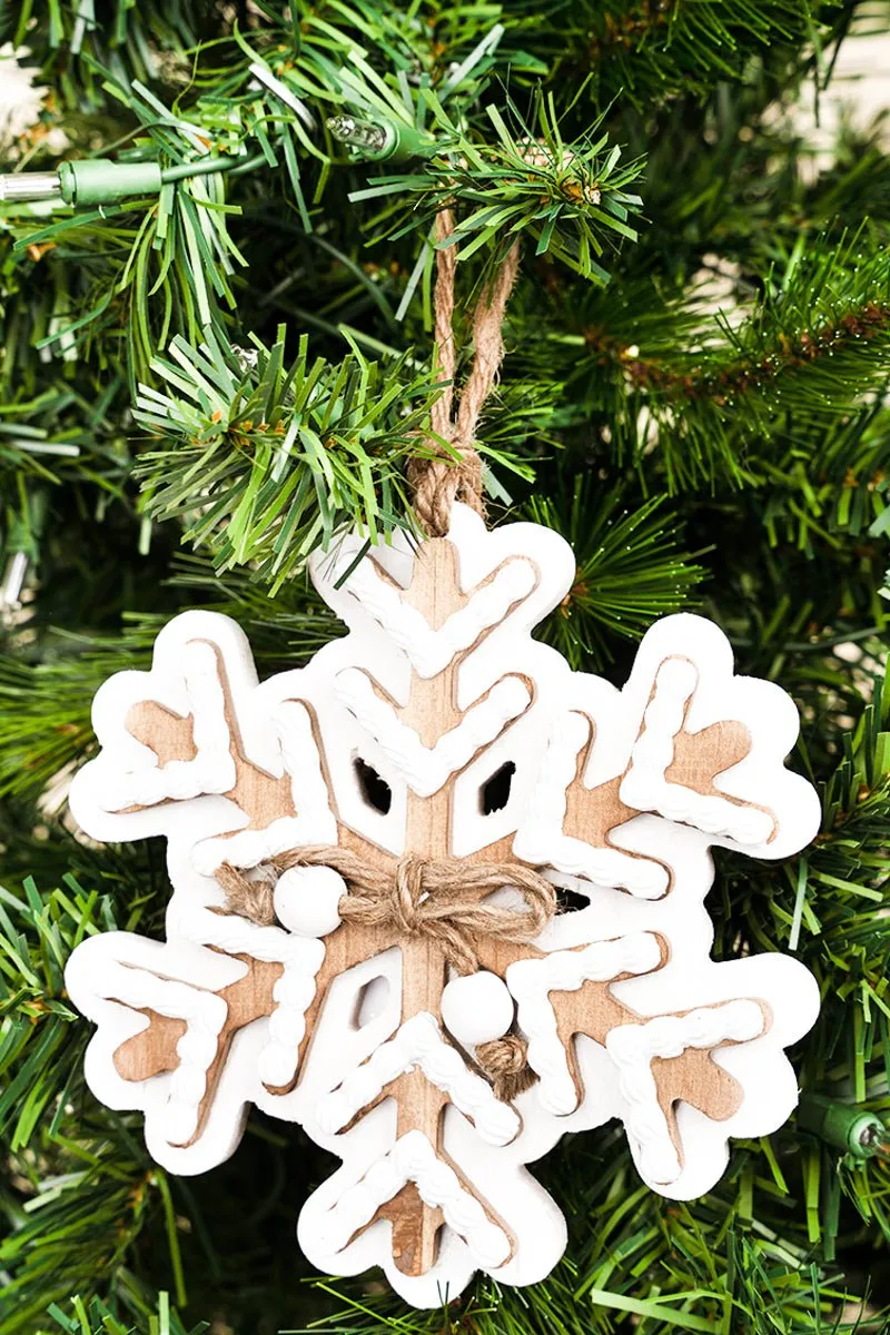 SALE 50% OFF! 6 x 6 Everyday I'm Shoveling Snowflake Wood Ornament