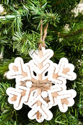 SALE 50% OFF! 6 x 6 Everyday I'm Shoveling Snowflake Wood Ornament