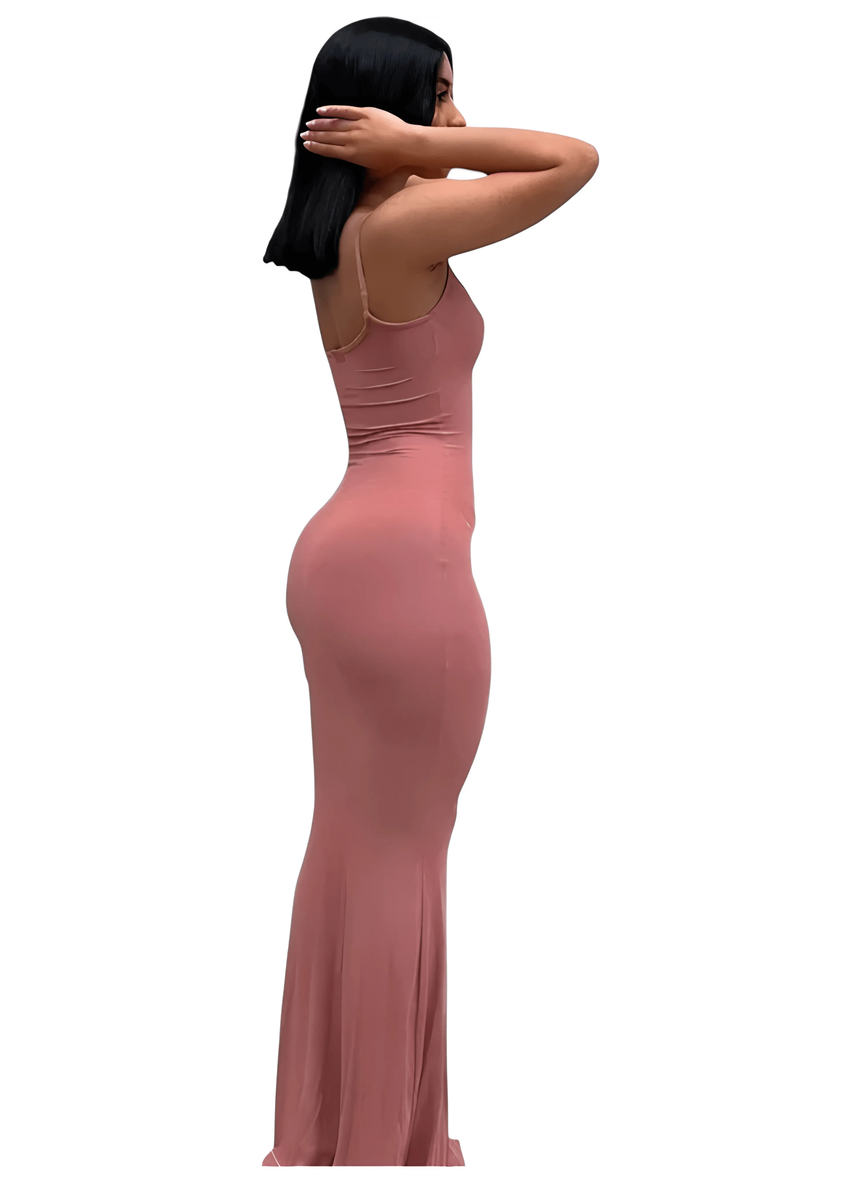 Satin Slip Sleeveless Backless Maxi Dress