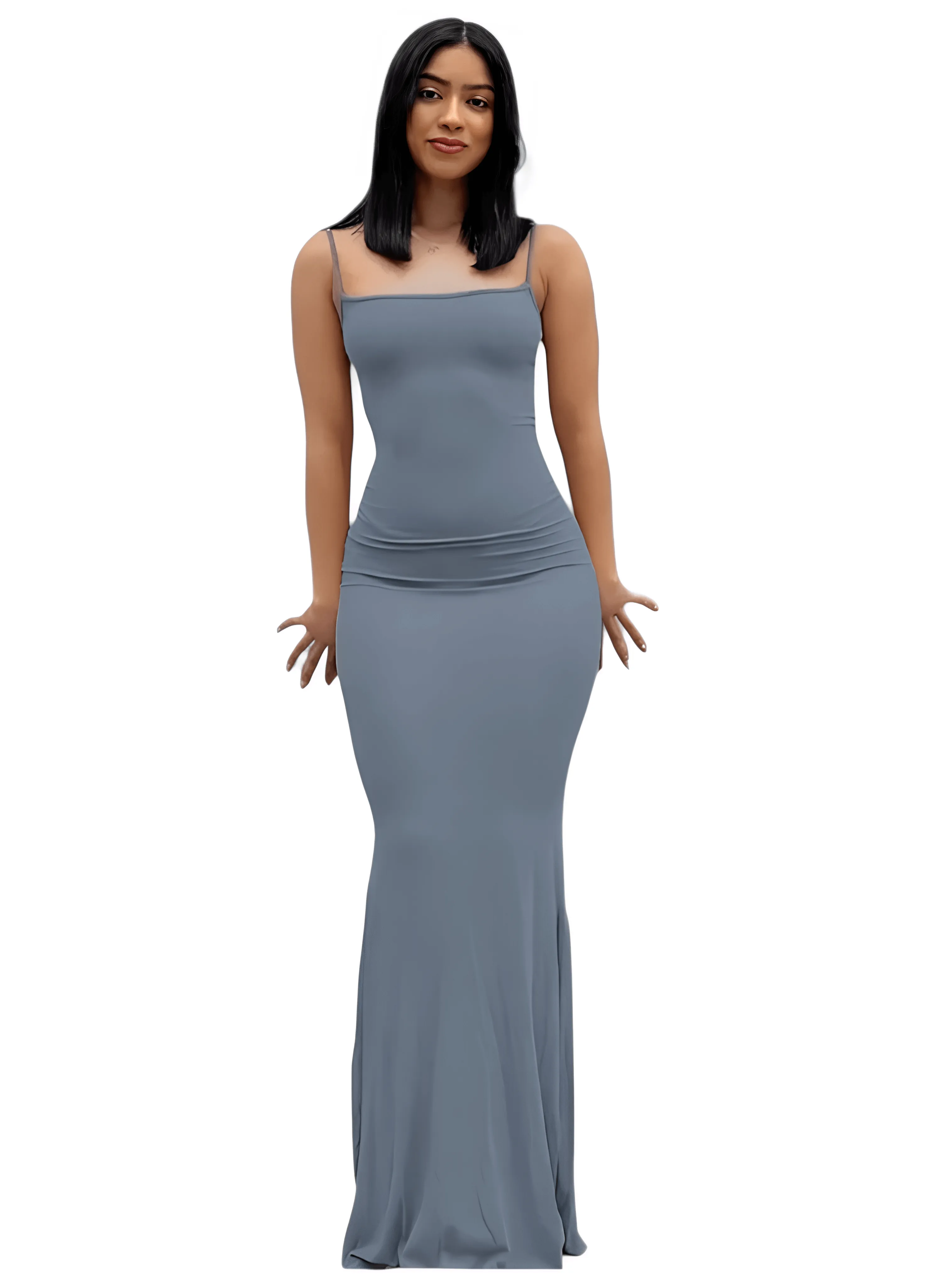 Satin Slip Sleeveless Backless Maxi Dress