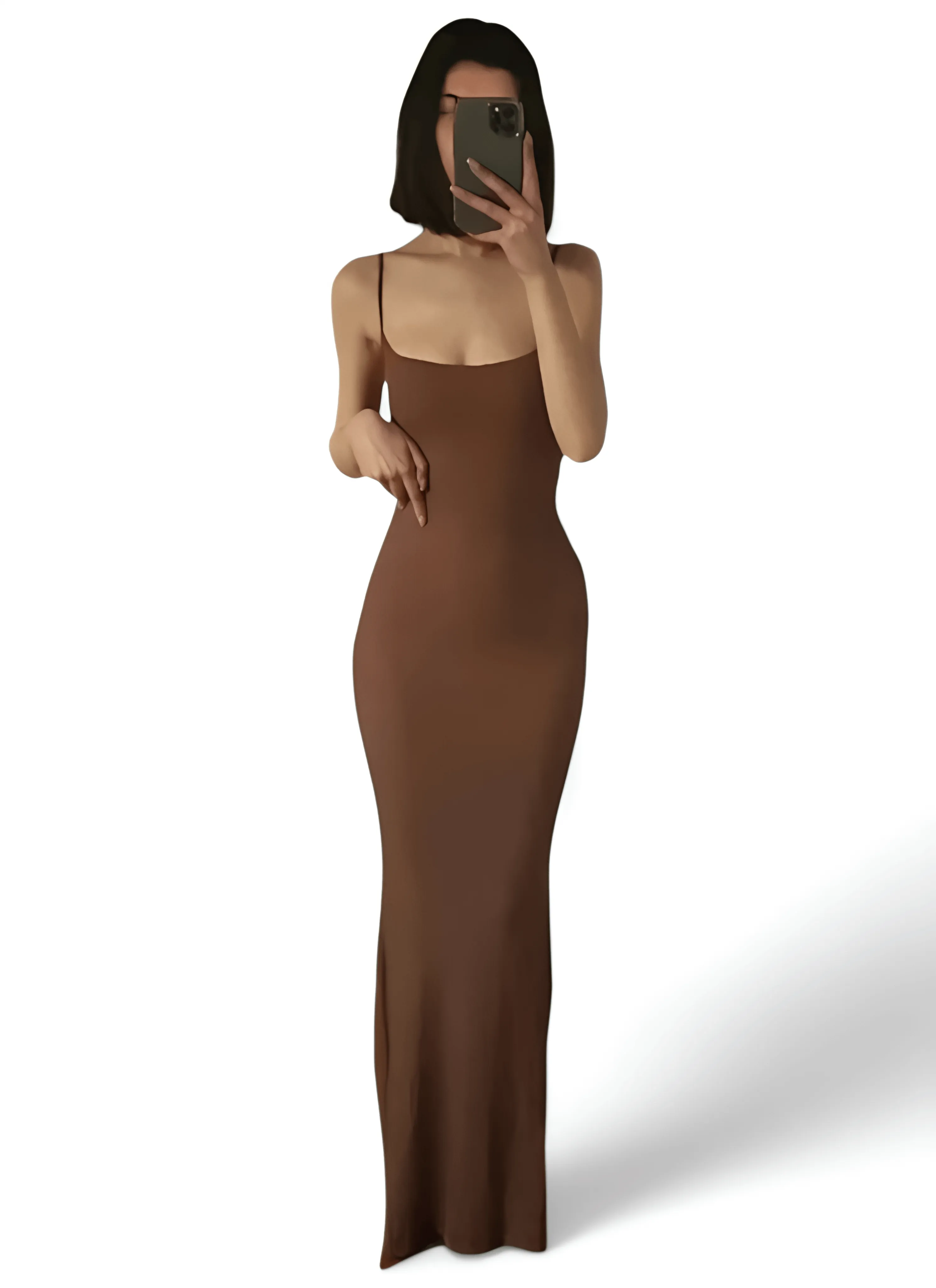 Satin Slip Sleeveless Backless Maxi Dress