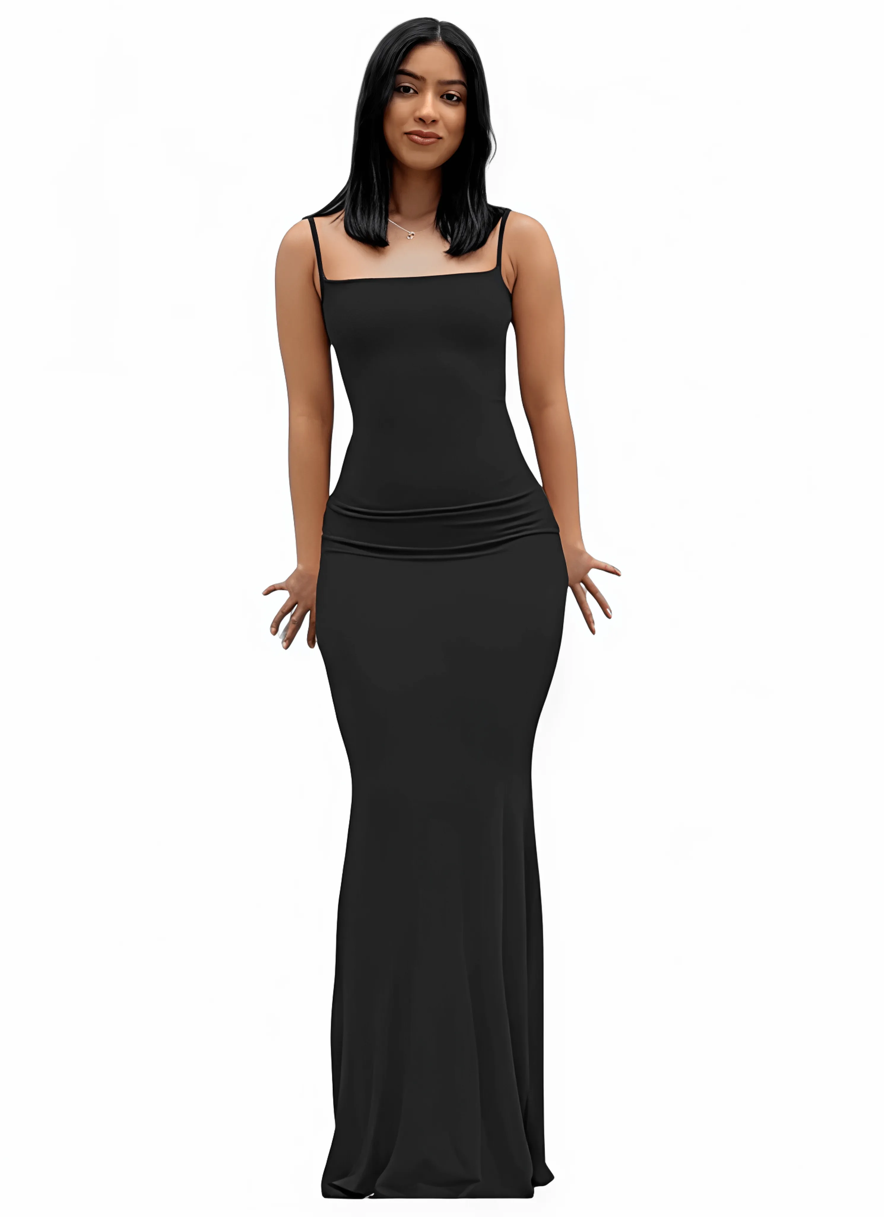 Satin Slip Sleeveless Backless Maxi Dress