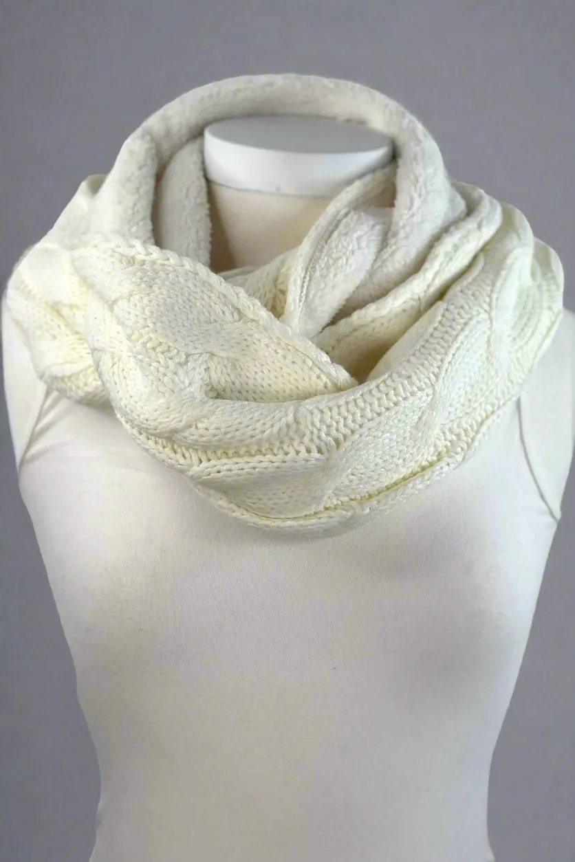 Sherpa Lined Knit Scarf