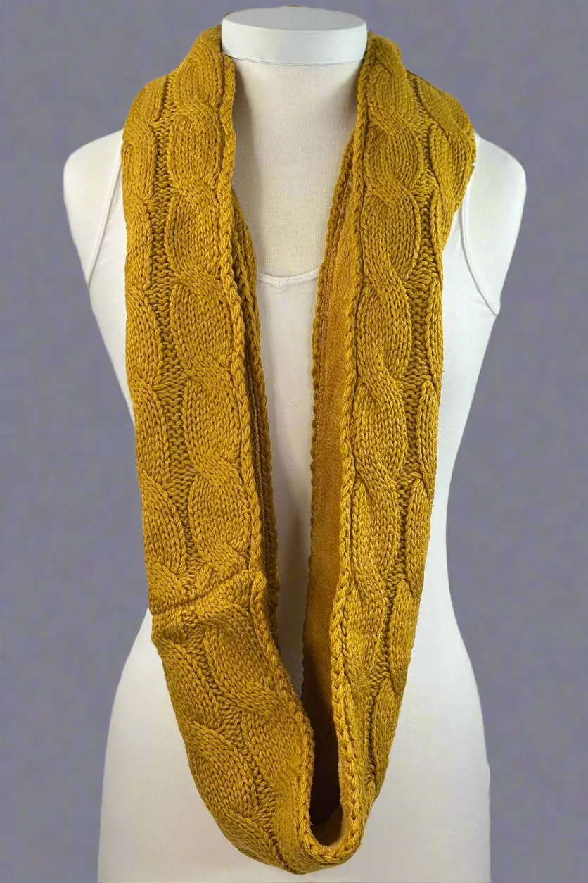 Sherpa Lined Knit Scarf