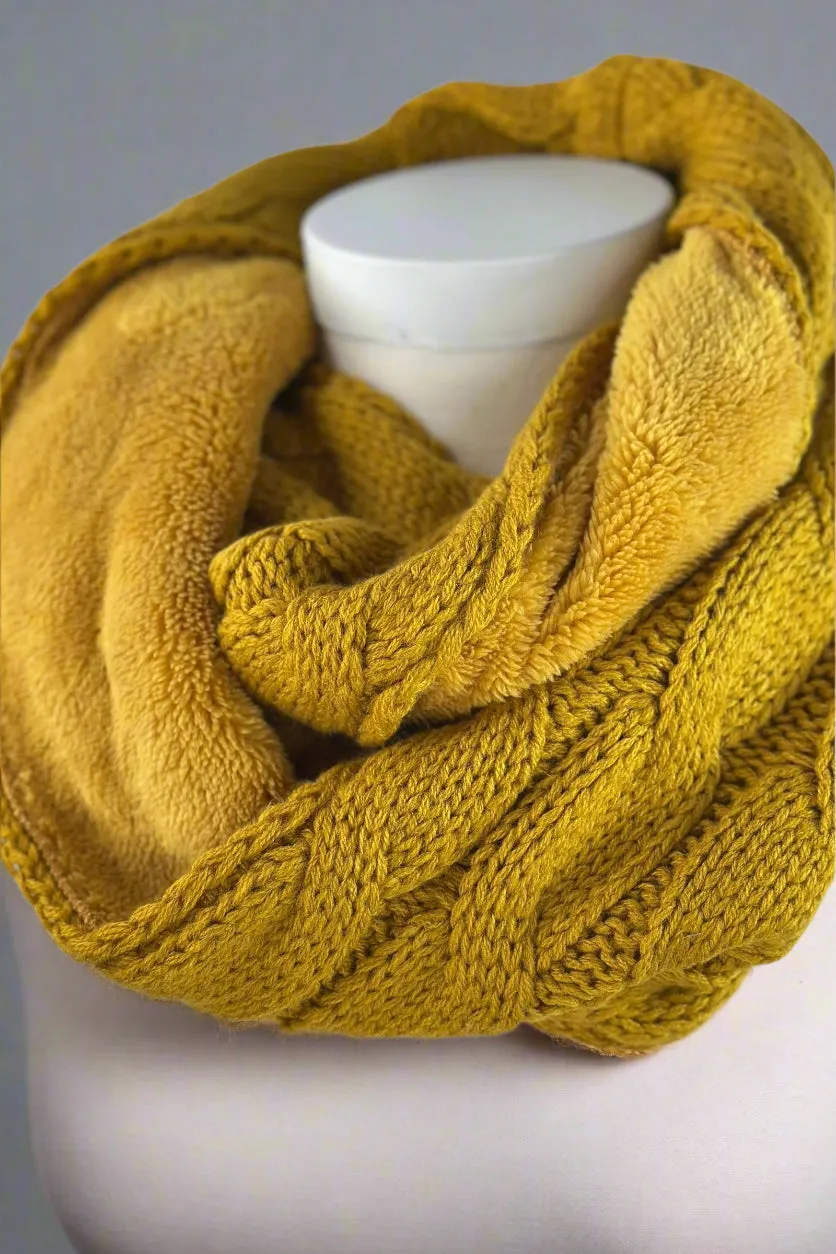 Sherpa Lined Knit Scarf