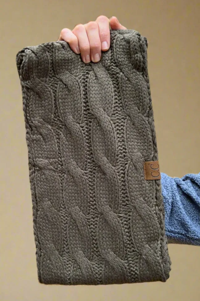 Sherpa Lined Knit Scarf